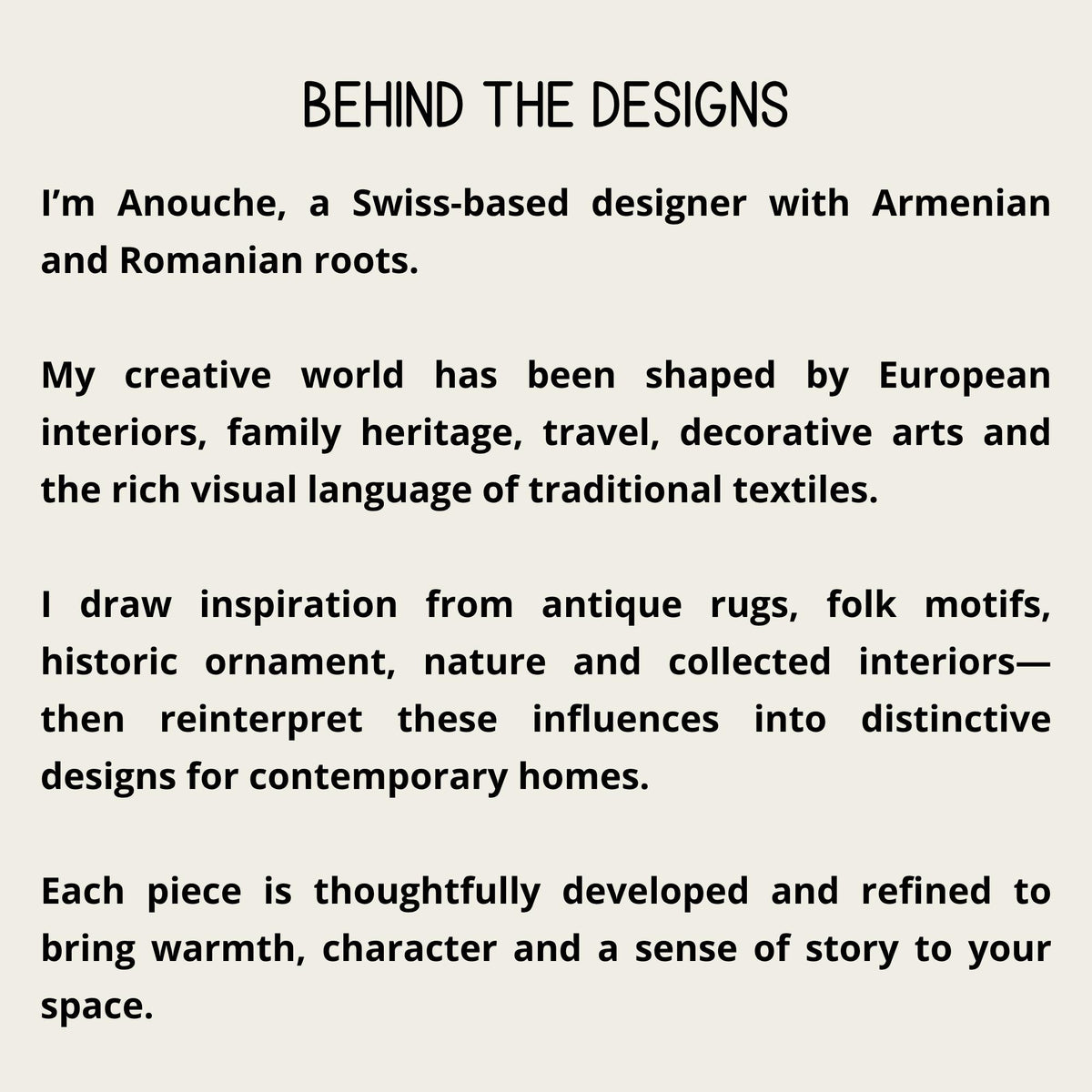 Behind the designs card from Timeless Boho Chic