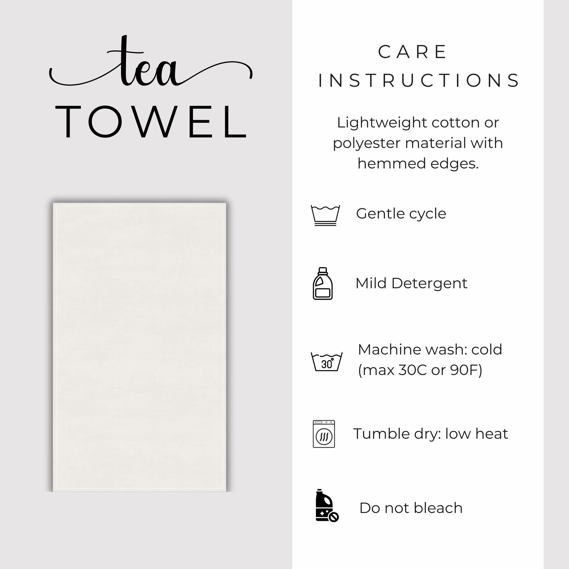 Christmas Tea Towel – Festive Kitchen Linen With Elegant Poinsettia Design
