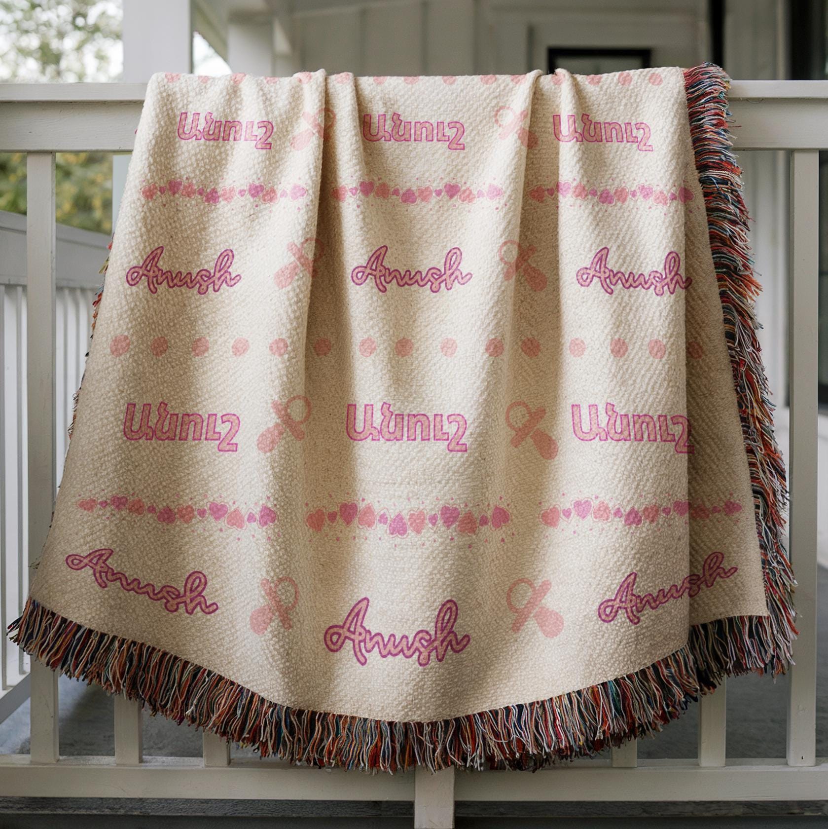 Personalized Baby Blanket | Custom Cotton Baby Blanket for Newborn Keepsake & Picnic