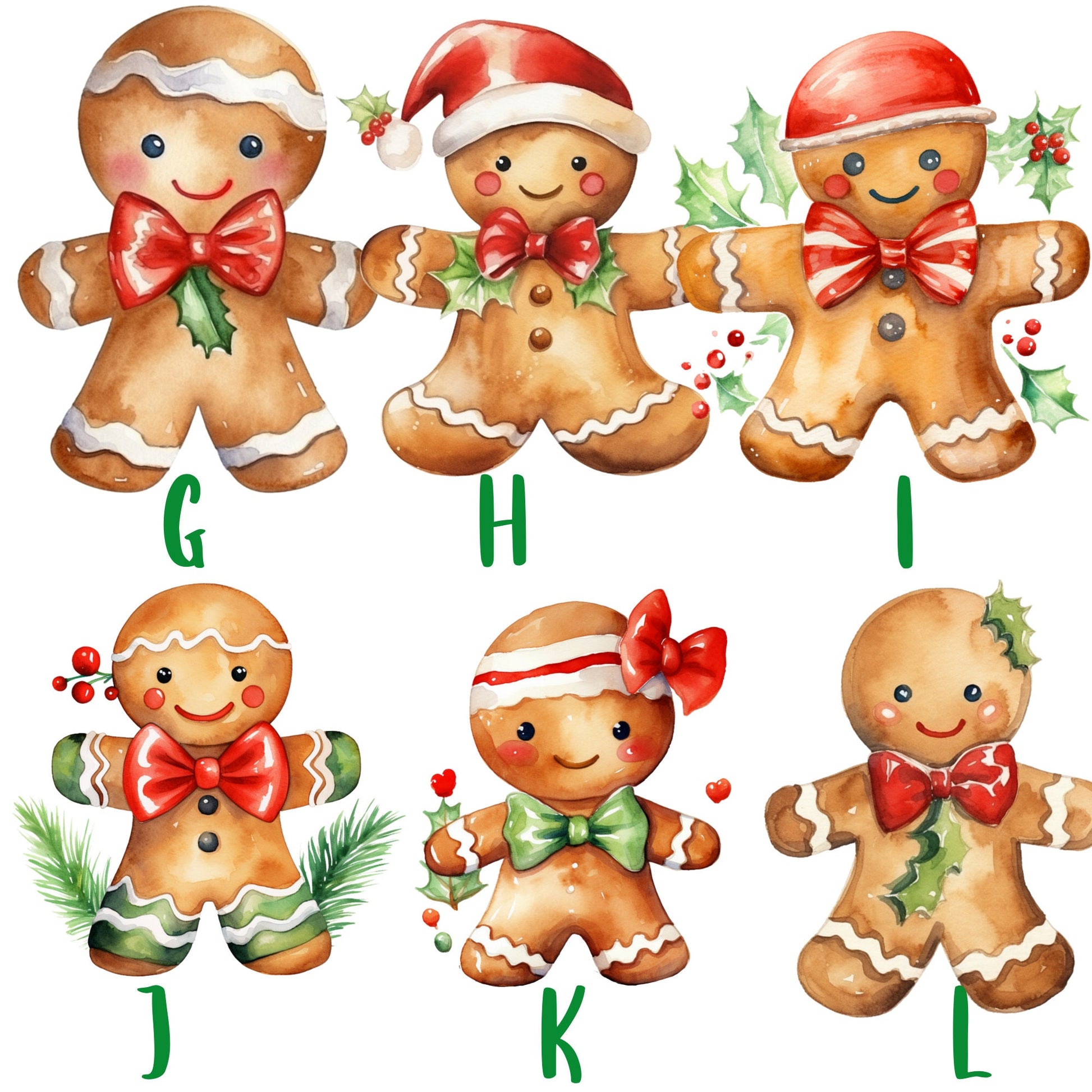Personalized Christmas Stocking – Custom Holiday Stocking with Cookie Design, Name & Color