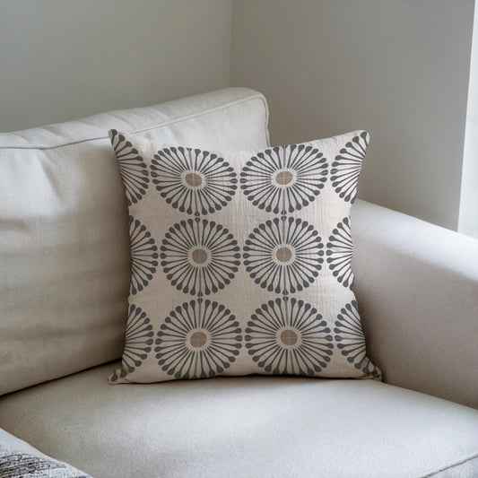 Woven Sunflower Pillow - Floral Decorative Cushion | Botanical Home Accent
