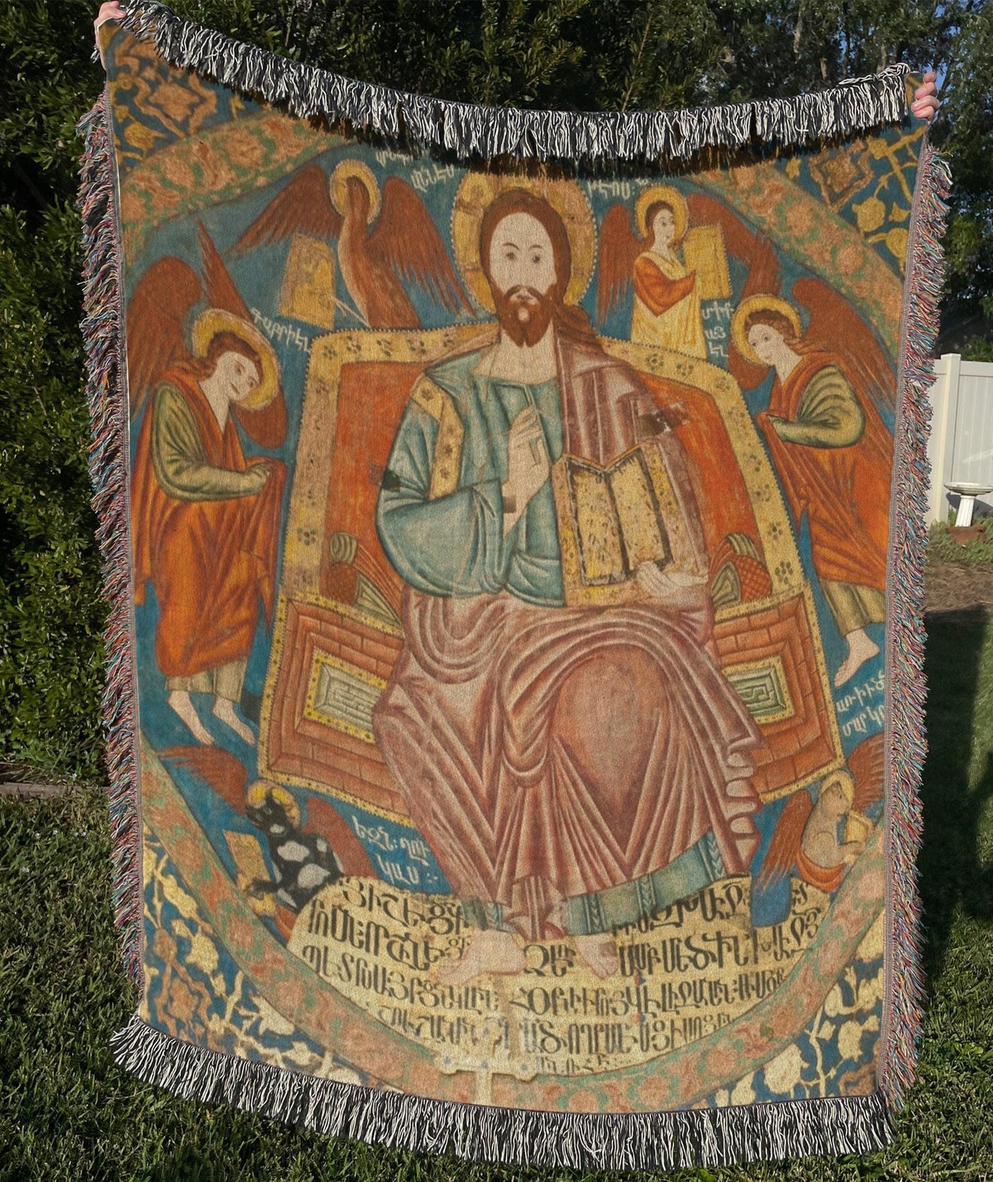Armenian Sacred Scene Woven Wall Tapestry — Heritage gift