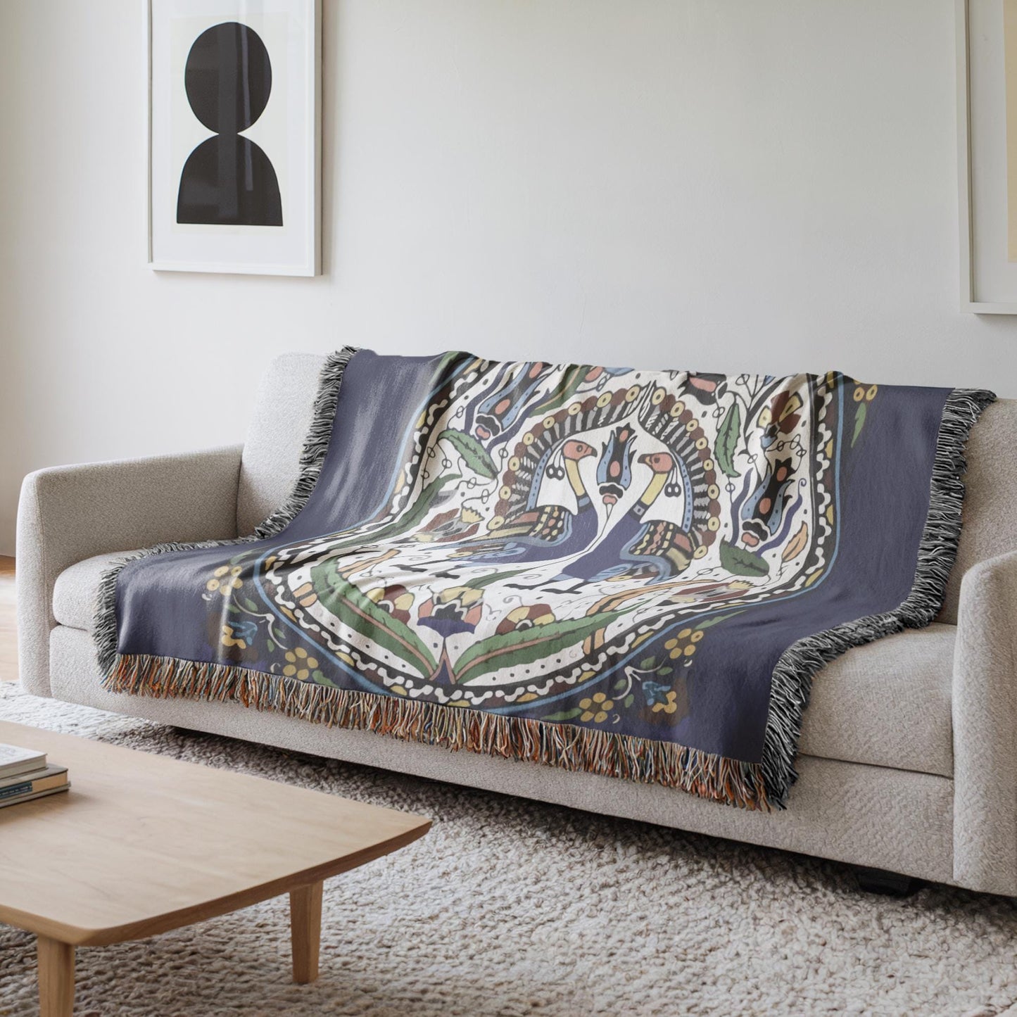 Armenian Ornamental Woven Cotton Blanket — Heritage gift