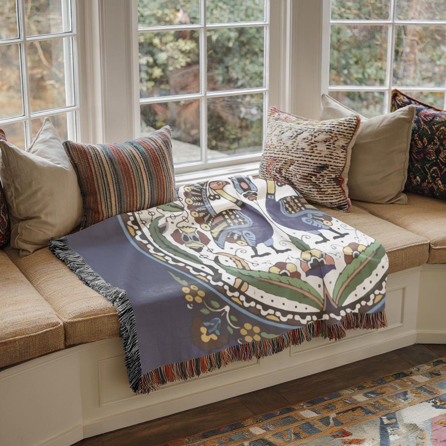 Armenian Ornamental Woven Cotton Blanket — Heritage gift