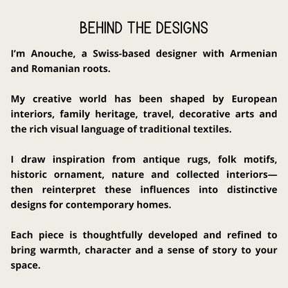 Behind the designs: Anouche, a Swiss-based designer with Armenian and Romanian roots