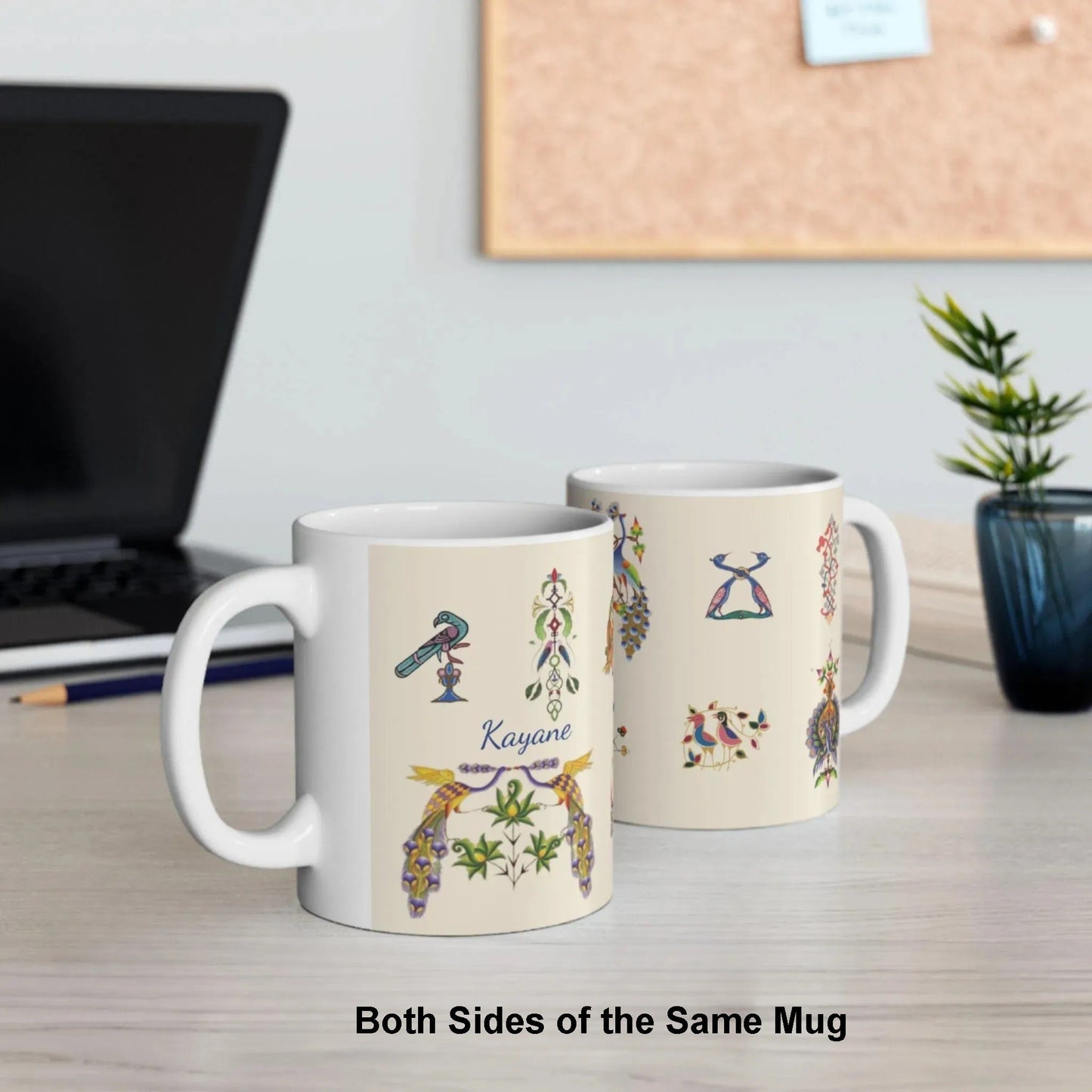 Personalized Armenia Ceramic Mug, Heritage Symbols, White Keepsake - timelessbohochic.com