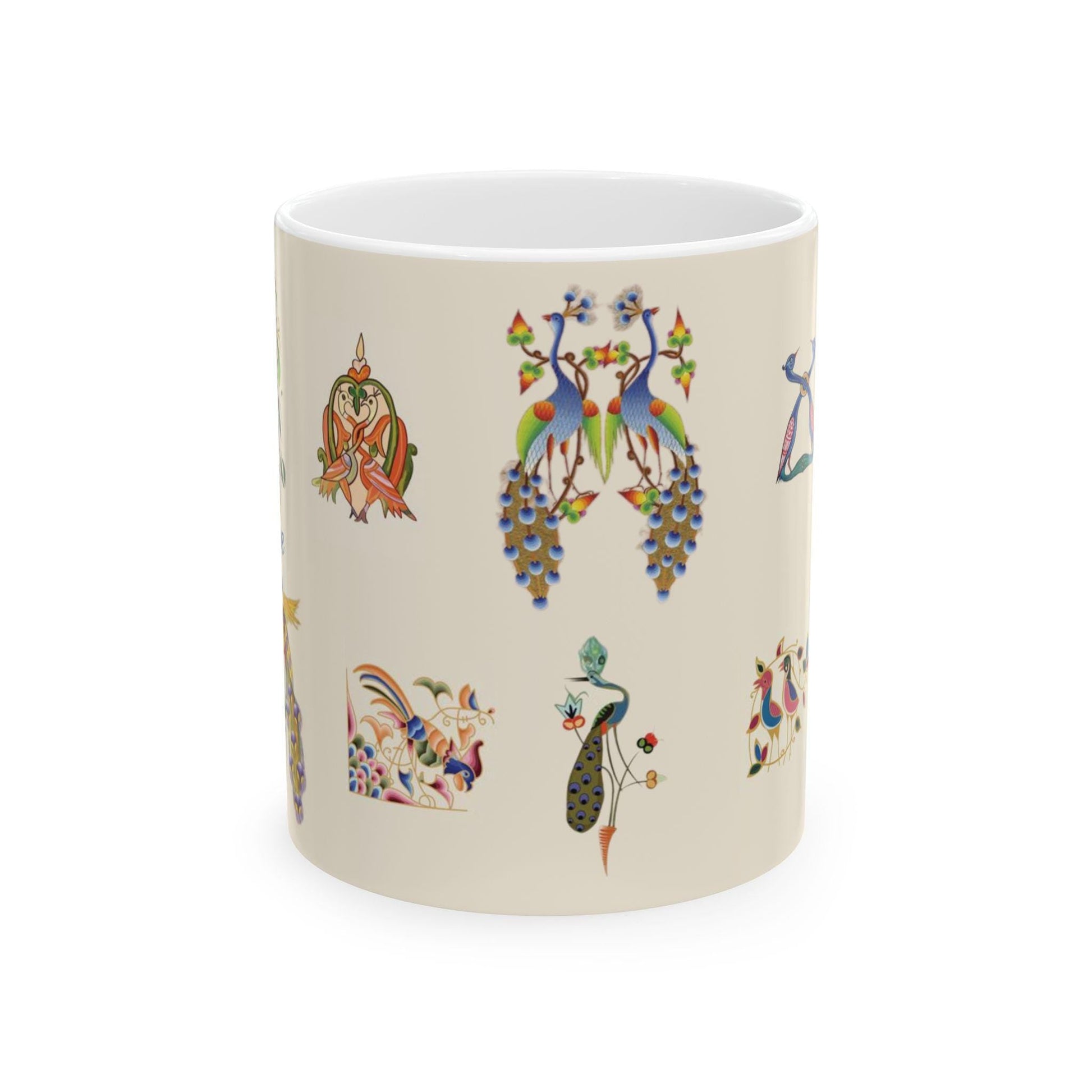 Personalized Armenia Ceramic Mug, Heritage Symbols, White Keepsake - timelessbohochic.com
