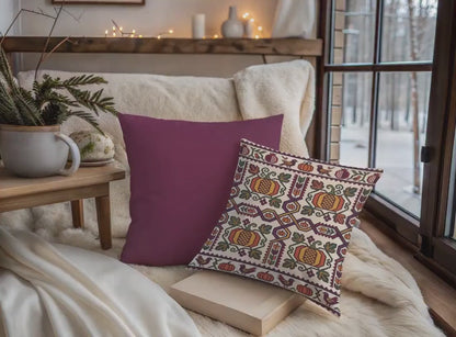 Armenian Ghapama Throw Pillow, Cream & Gold Woven, Filling Included