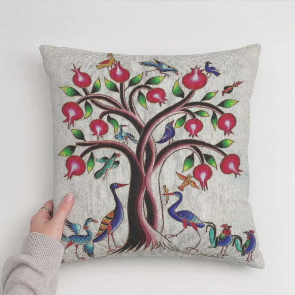 Armenian Tree of Life throw pillow product video