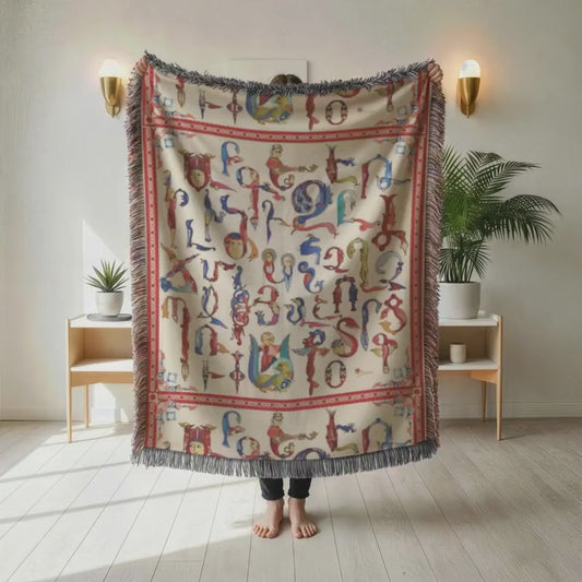 Video: Armenian Alphabet Woven Wall Tapestry - Christening Gift