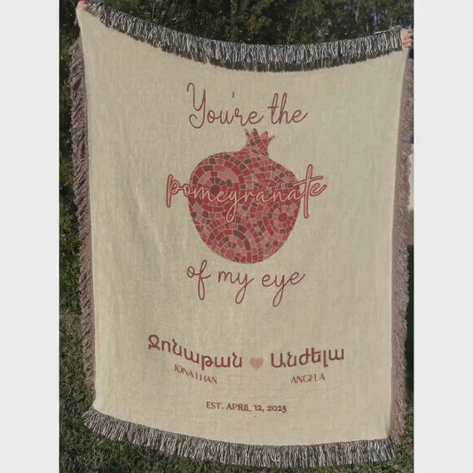 Video: Armenian Monogram Woven Blanket - Wedding Keepsake
